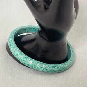 Bangle Bracelet Faux Jade Marbled Green Lucite